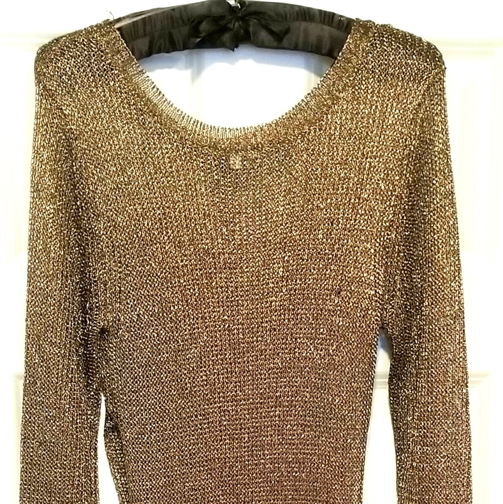 Sheer Metallic Cover-up Maxi Dress